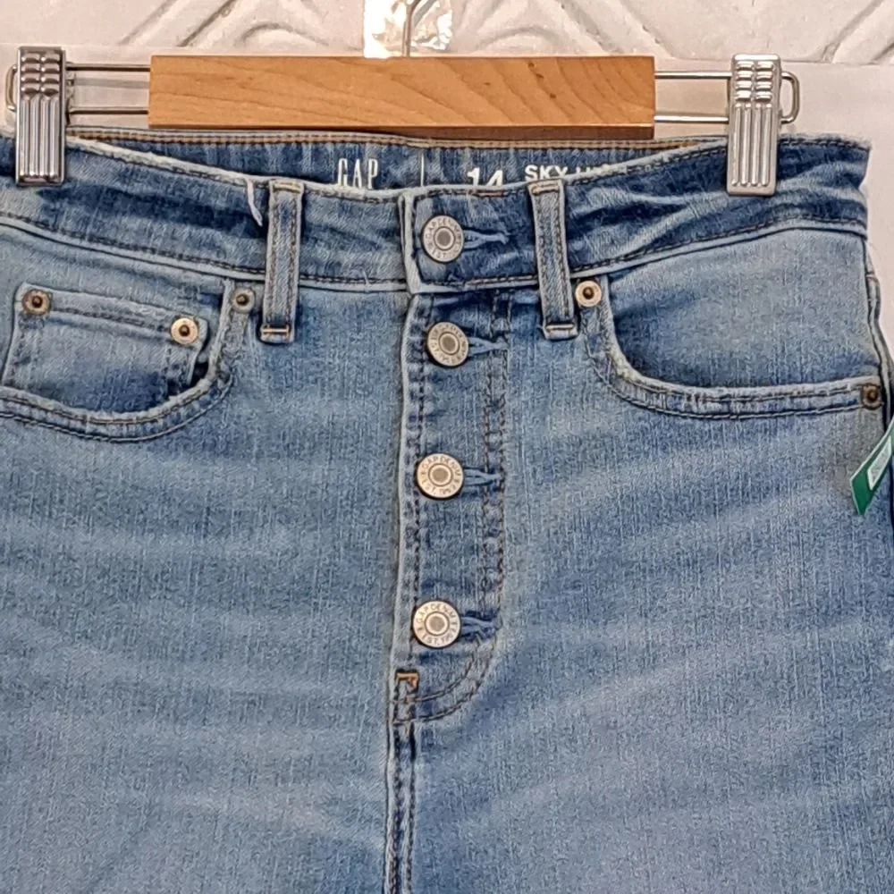 GAP TEEN SKY HIGH RISE SKINNY ANKLE JEANS WITH WASHWELL SZ 14 TEEN NWT